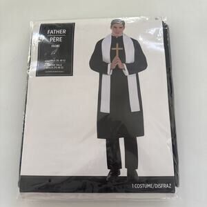 Father Padre Priest Costume Preacher Adult Men Plus Size 2XL 48-52 Halloween